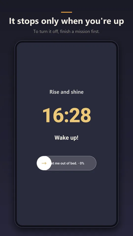 Ringing screen: it stops only when you're up